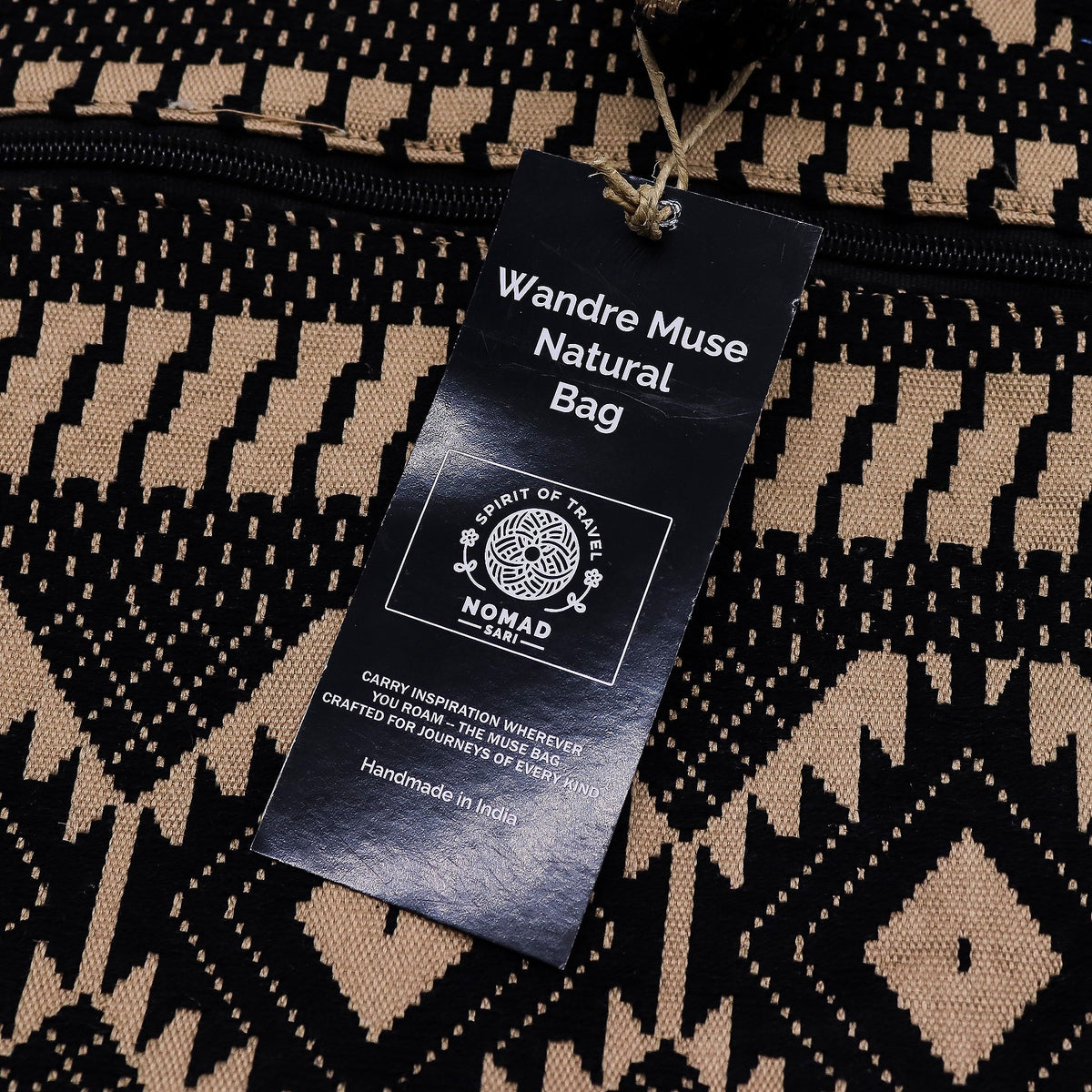 Nomad Sari Jacquard Natural Wander Muse Bags - Desert Loom