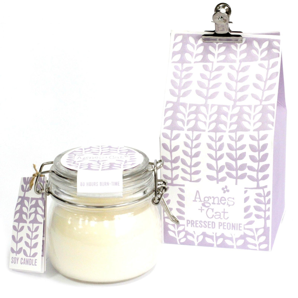 Agnes + Cat Kilner Jar Candle - Pressed Peonies