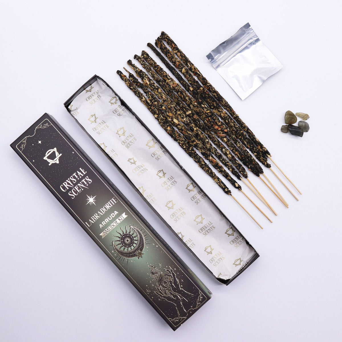 Labradorite Crystal Scents Smudge Incense - Arruda