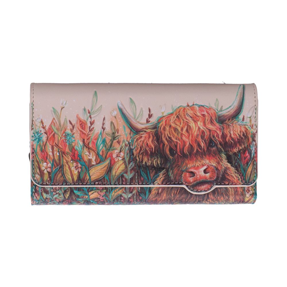 Highland Cow Embossed Purse