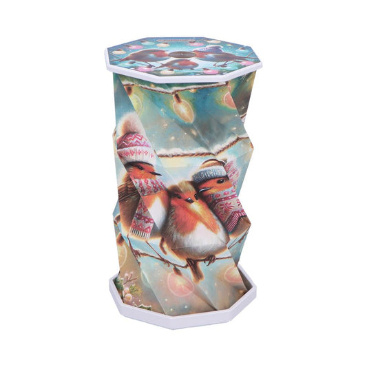 Winter Robins Foldable Lamp