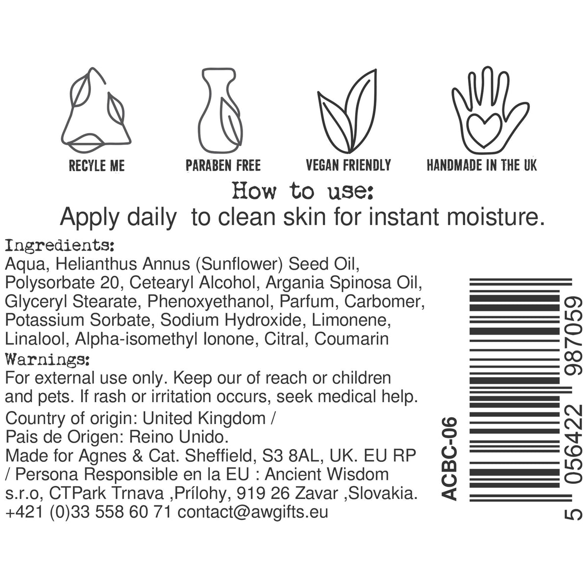 Agnes + Cat Hand & Body Cream - Provence