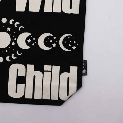 Iconic Classic Tote Bag - Stay Wild, Mood Child - Black Natural 10oz