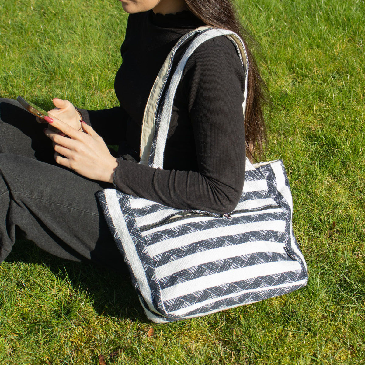 Nomad Sari Jacquard Natural Wander Muse Bags - Atlas Nomad