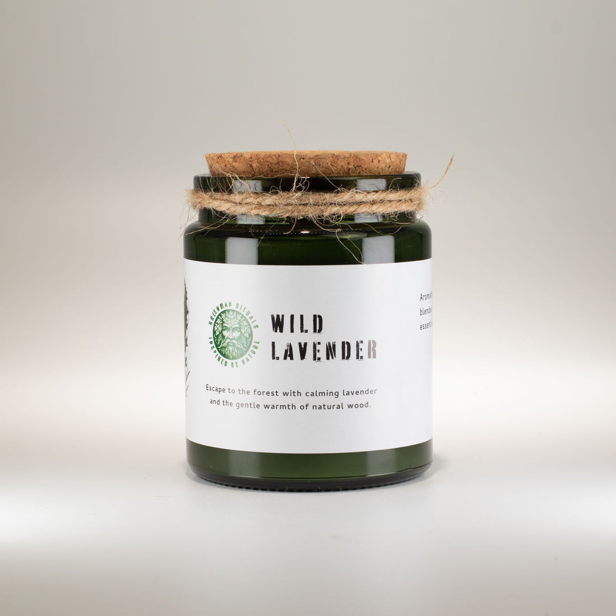 Greenman Woodwick Soy Candle - Wild Lavender