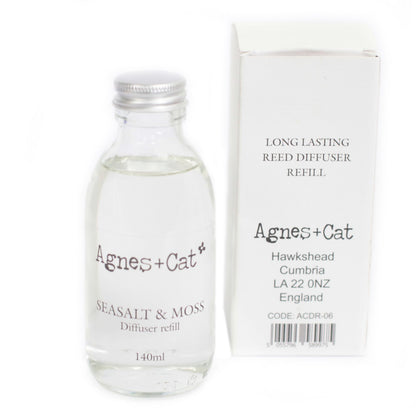 Agnes + Cat Reed Diffuser Refill - Seasalt and Moss 150ml
