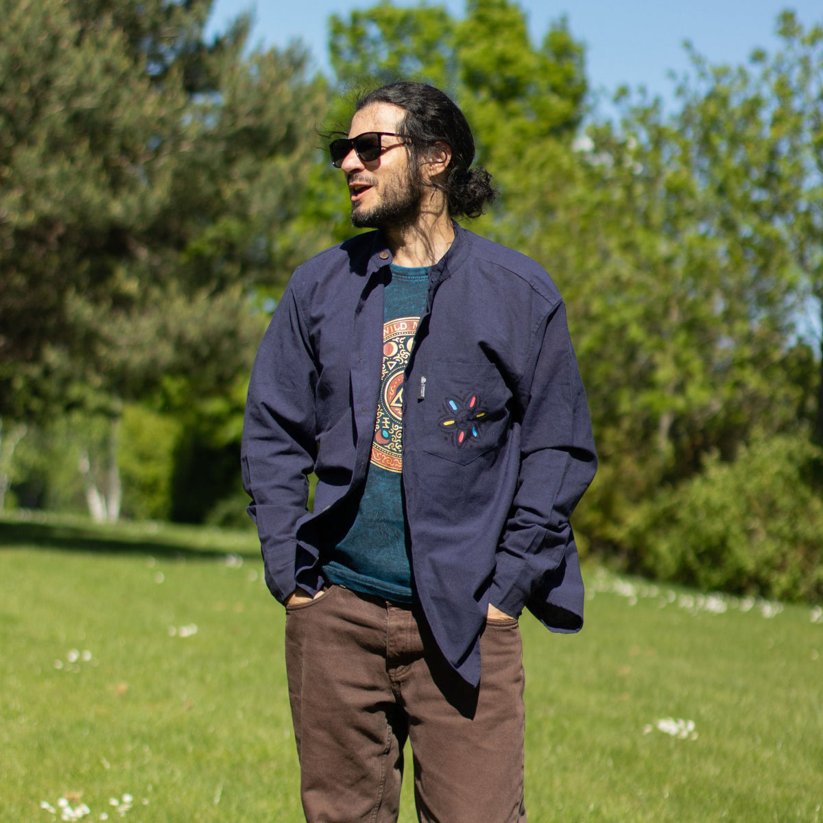 Nomad Sari Kathmandu Shirt - Indigo - XL