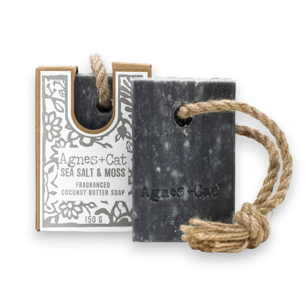 Agnes + Cat Soap On A Rope - Sea Salt And Moss