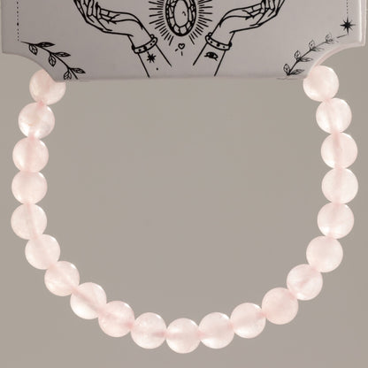 Petite Power Bracelet (17cmx6mm) - Rose Quartz