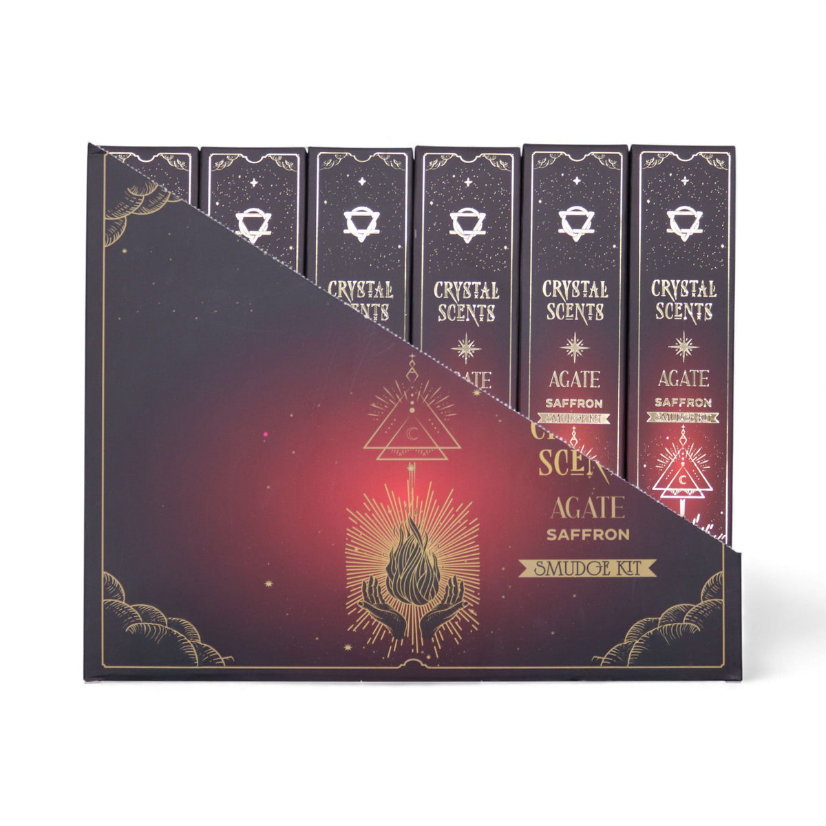 Red Agate Crystal Scents Smudge Incense - Saffron