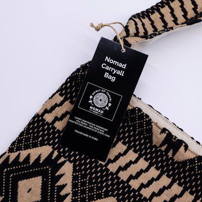 Nomad Sari Jacquard Natural Nomad Carryall Bags - Desert Loom