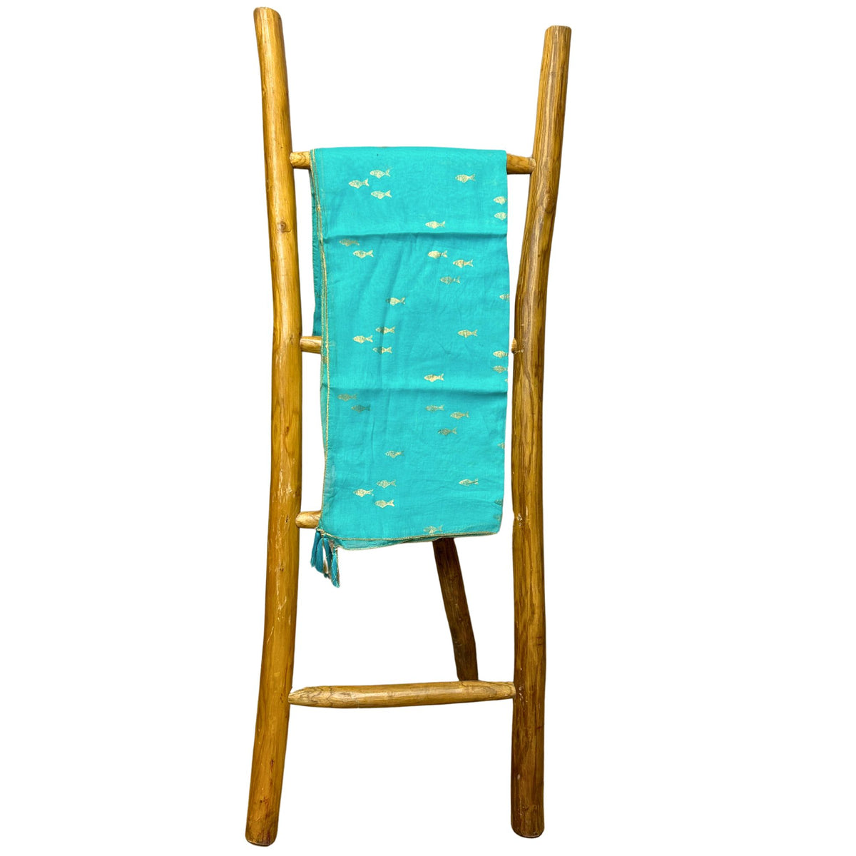 Nomad Sari Pareo – Turquoise & Gold Fish Print
