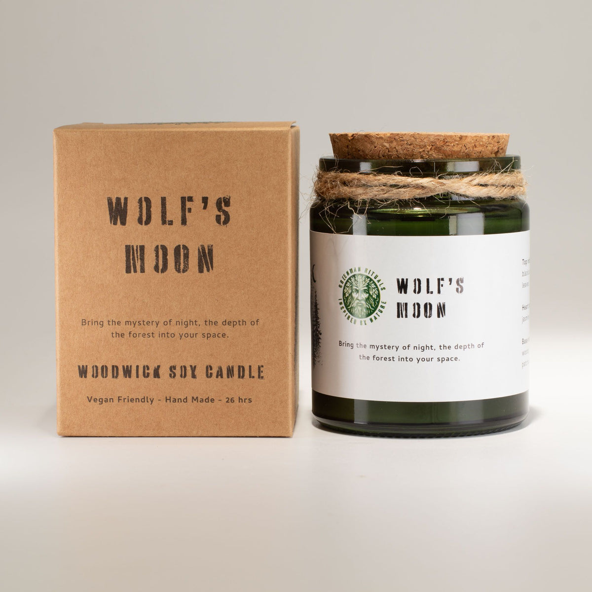 Greenman Woodwick Soy Candle - Wolf's Moon
