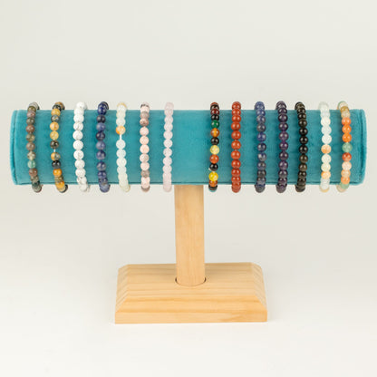 Petite Power Bracelet (17cmx6mm) - Moon Jade