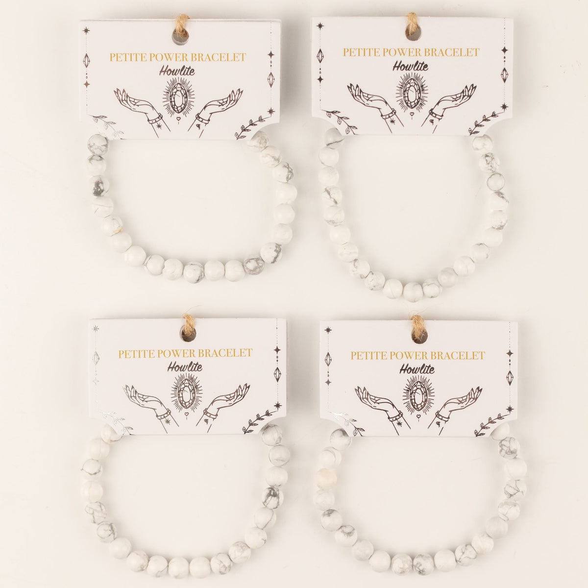 Petite Power Bracelet (17cmx6mm) - Howlite