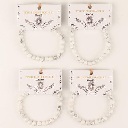 Petite Power Bracelet (17cmx6mm) - Howlite