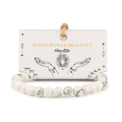 Petite Power Bracelet (17cmx6mm) - Howlite