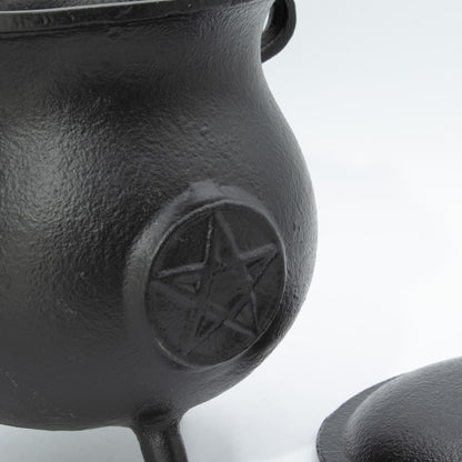 Extra Huge Cast Iron Cauldron with Pentagram 23x18cm (at least 4kg)