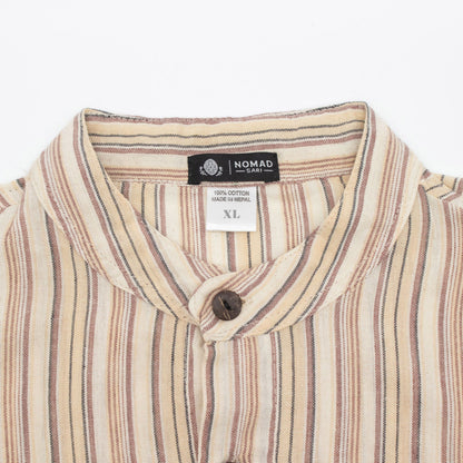 Nomad Sari Grandad Shirt - Brown Beige - XL