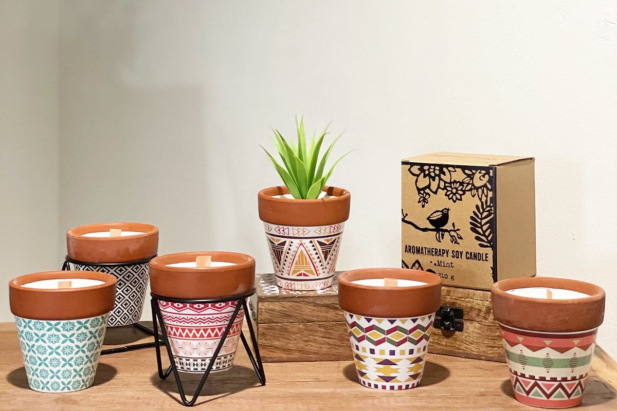 Agnes + Cat Herb Garden Candles - Mint