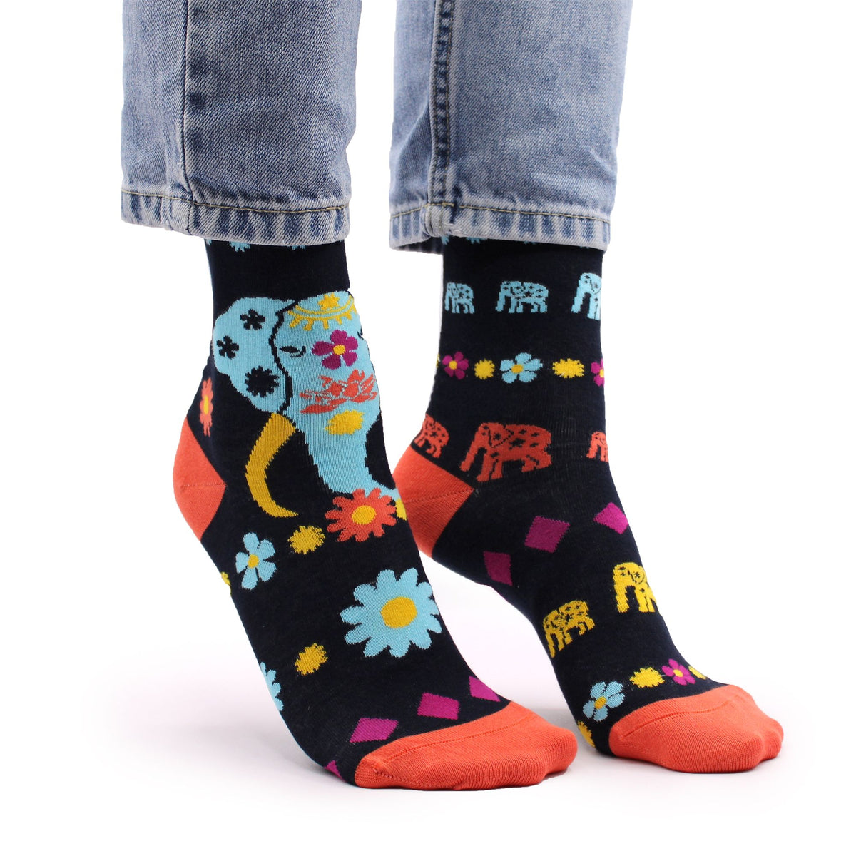 Hop Hare Bamboo Socks S/M - Cosmic Elephant 